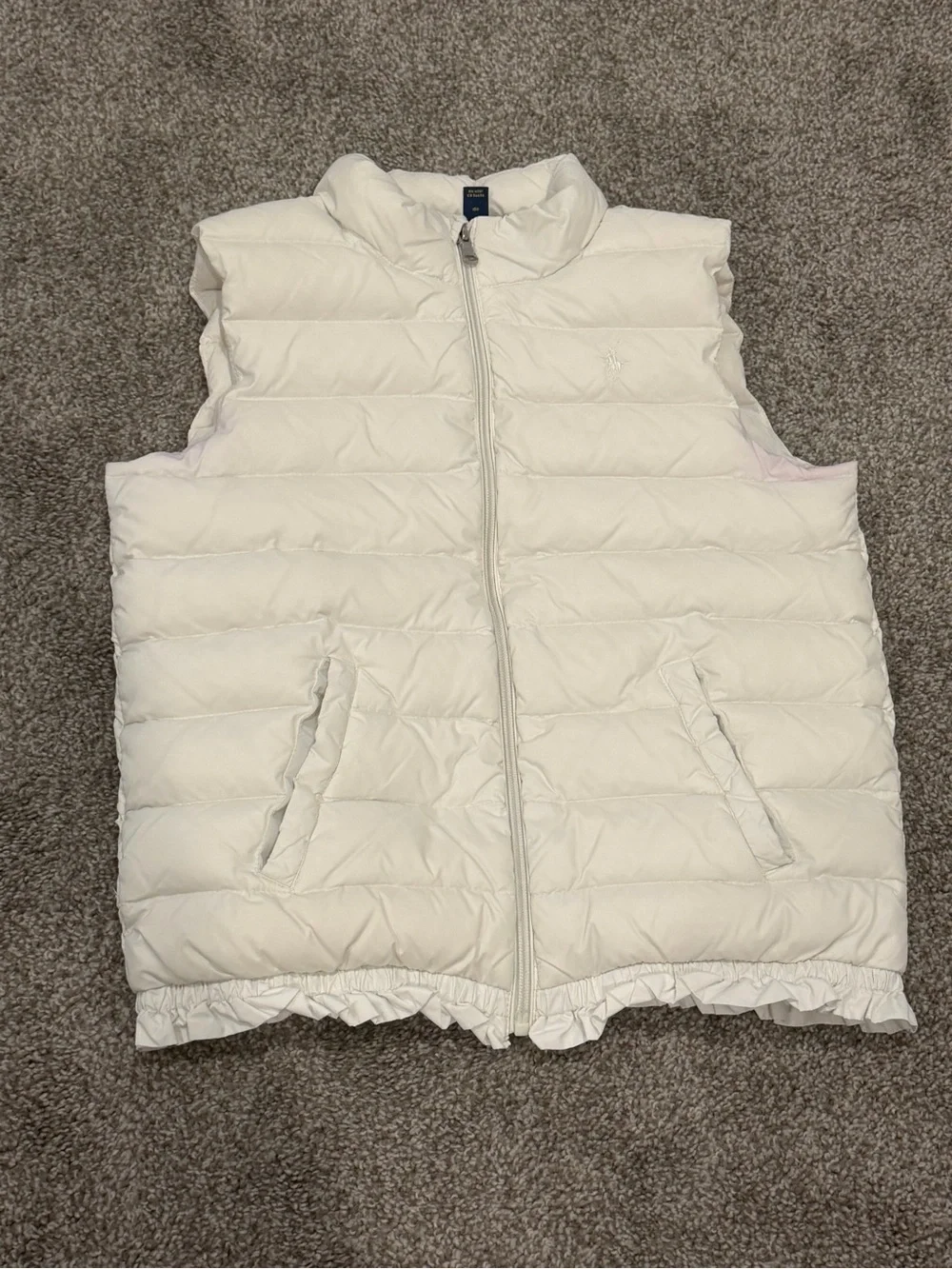 Polo Ralph Lauren Quilted Ruffled-Hem Down Gilet